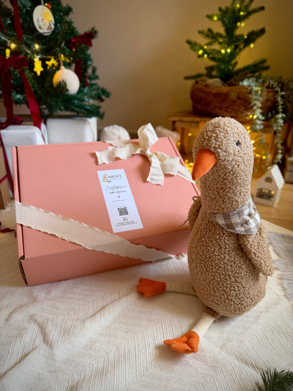 Nidò- Il peluche che registra la voce di mamma, papà o di chi ama il tuo bambino 🧡