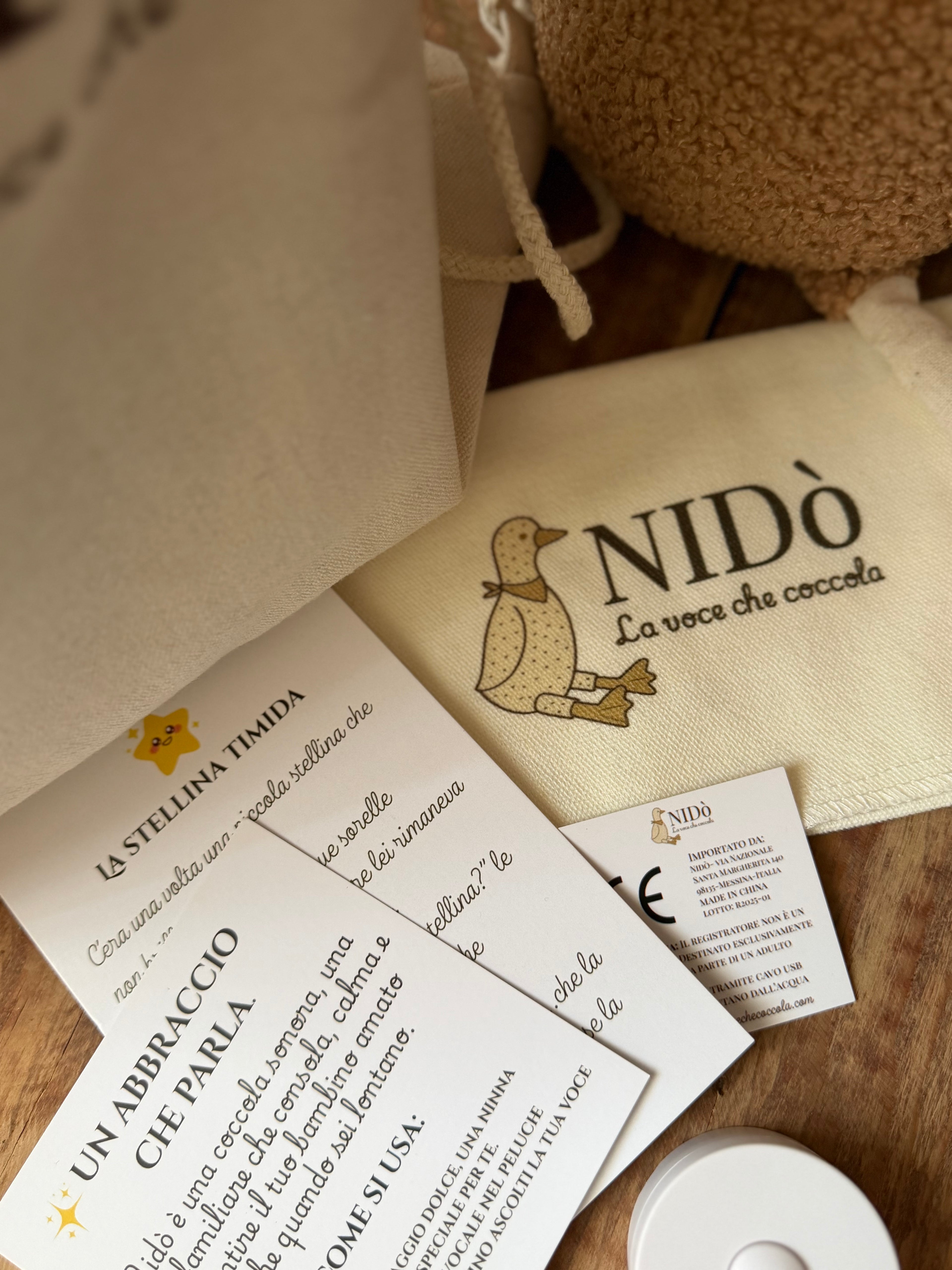Nidò- Il peluche che custodisce la voce di chi ami